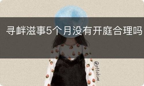 寻衅滋事5个月没有开庭合理吗