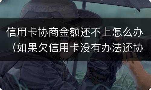 信用卡协商金额还不上怎么办（如果欠信用卡没有办法还协商不了怎么办?）