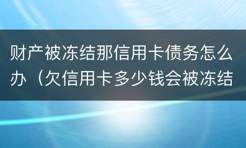 财产被冻结那信用卡债务怎么办（欠信用卡多少钱会被冻结财产）
