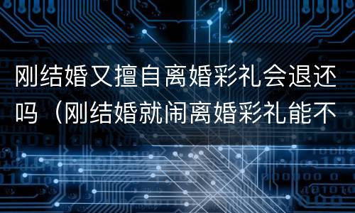 刚结婚又擅自离婚彩礼会退还吗（刚结婚就闹离婚彩礼能不能退）