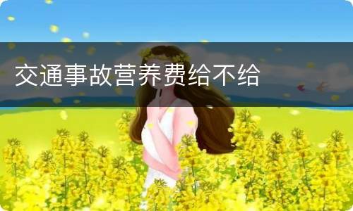交通事故营养费给不给