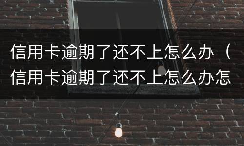 信用卡逾期了还不上怎么办（信用卡逾期了还不上怎么办怎么和银行协商）