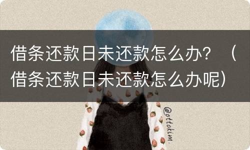 借条还款日未还款怎么办？（借条还款日未还款怎么办呢）