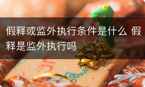假释或监外执行条件是什么 假释是监外执行吗
