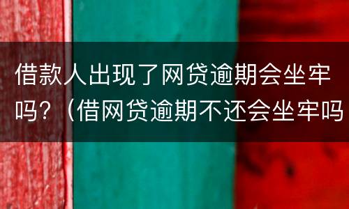 借款人出现了网贷逾期会坐牢吗?（借网贷逾期不还会坐牢吗）
