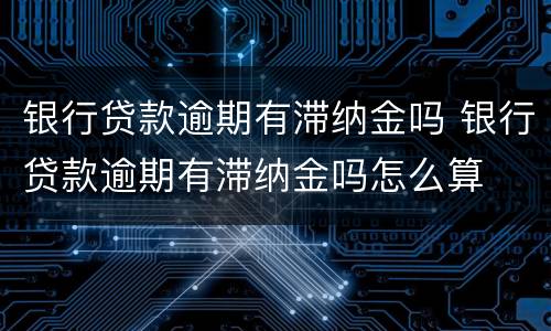 银行贷款逾期有滞纳金吗 银行贷款逾期有滞纳金吗怎么算