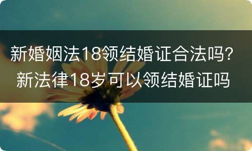 新婚姻法18领结婚证合法吗？ 新法律18岁可以领结婚证吗