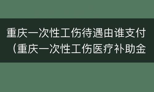 重庆一次性工伤待遇由谁支付（重庆一次性工伤医疗补助金）