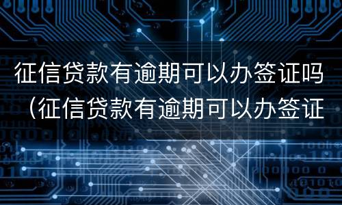 征信贷款有逾期可以办签证吗（征信贷款有逾期可以办签证吗）