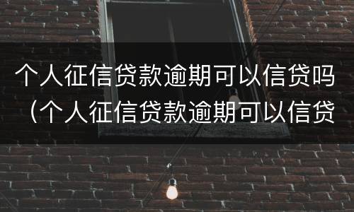 个人征信贷款逾期可以信贷吗（个人征信贷款逾期可以信贷吗怎么办）