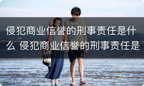 侵犯商业信誉的刑事责任是什么 侵犯商业信誉的刑事责任是什么案件