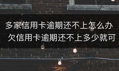 多家信用卡逾期还不上怎么办 欠信用卡逾期还不上多少就可以起诉了