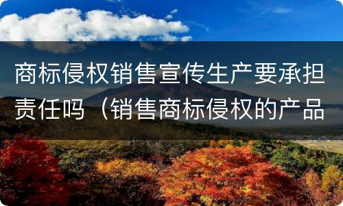 商标侵权销售宣传生产要承担责任吗（销售商标侵权的产品）