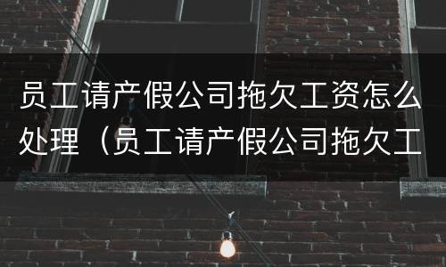 员工请产假公司拖欠工资怎么处理（员工请产假公司拖欠工资怎么处理合法）