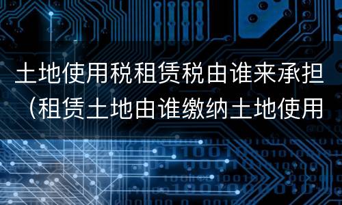 土地使用税租赁税由谁来承担（租赁土地由谁缴纳土地使用税）