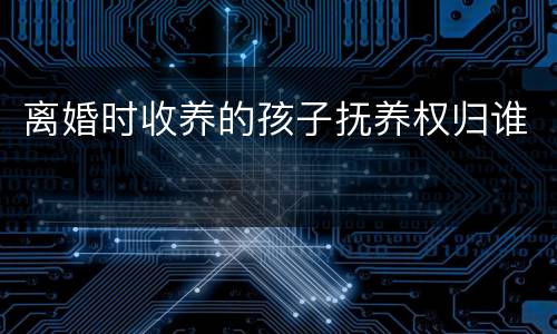 离婚时收养的孩子抚养权归谁