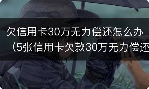欠信用卡30万无力偿还怎么办（5张信用卡欠款30万无力偿还）
