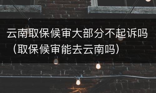 云南取保候审大部分不起诉吗（取保候审能去云南吗）