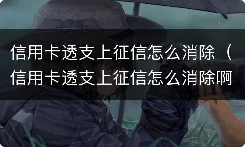 信用卡透支上征信怎么消除（信用卡透支上征信怎么消除啊）