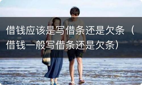 借钱应该是写借条还是欠条（借钱一般写借条还是欠条）