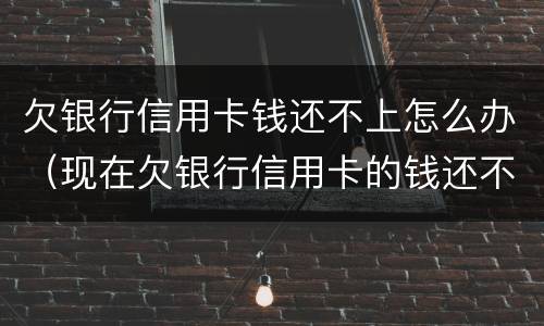 欠银行信用卡钱还不上怎么办（现在欠银行信用卡的钱还不上怎么办呀）