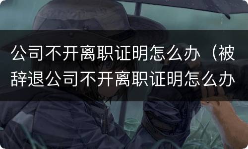 公司不开离职证明怎么办（被辞退公司不开离职证明怎么办）