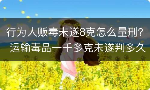 行为人贩毒未遂8克怎么量刑？ 运输毒品一千多克未遂判多久