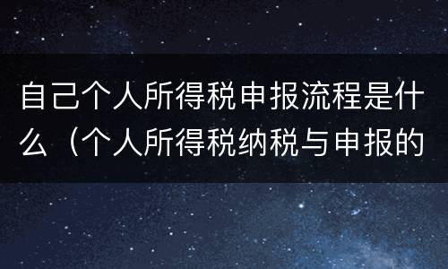 自己个人所得税申报流程是什么（个人所得税纳税与申报的流程是什么）