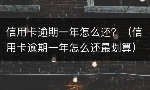 信用卡逾期一年怎么还？（信用卡逾期一年怎么还最划算）