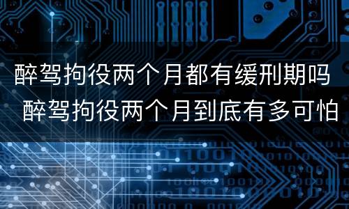 醉驾拘役两个月都有缓刑期吗 醉驾拘役两个月到底有多可怕