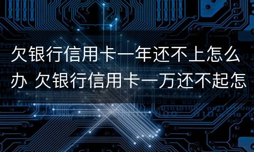 欠银行信用卡一年还不上怎么办 欠银行信用卡一万还不起怎么办