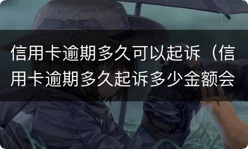 信用卡逾期多久可以起诉（信用卡逾期多久起诉多少金额会坐牢）