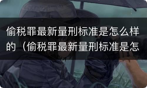 偷税罪最新量刑标准是怎么样的（偷税罪最新量刑标准是怎么样的呀）