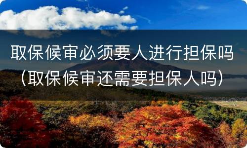 取保候审必须要人进行担保吗（取保候审还需要担保人吗）