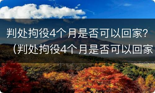 判处拘役4个月是否可以回家？（判处拘役4个月是否可以回家服刑）