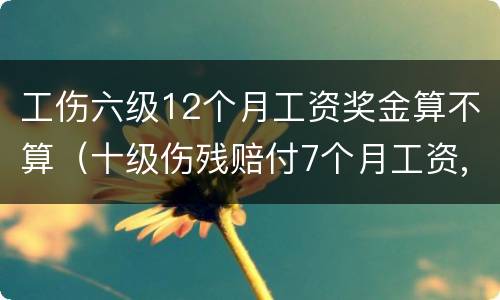 工伤六级12个月工资奖金算不算（十级伤残赔付7个月工资,指什么工资）