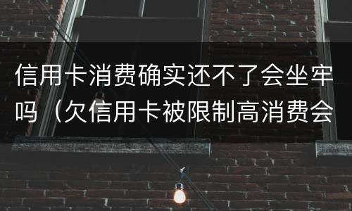 信用卡消费确实还不了会坐牢吗（欠信用卡被限制高消费会坐牢吗）