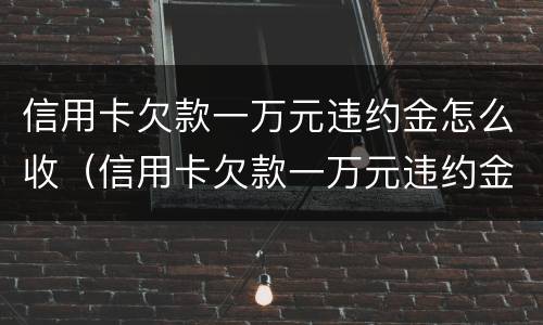 信用卡欠款一万元违约金怎么收（信用卡欠款一万元违约金怎么收取）