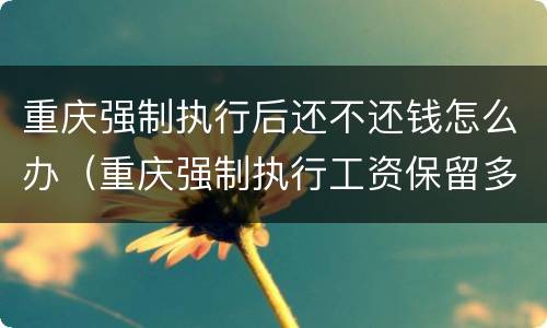 重庆强制执行后还不还钱怎么办（重庆强制执行工资保留多少）