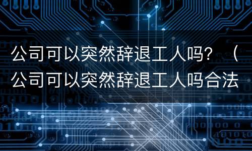 公司可以突然辞退工人吗？（公司可以突然辞退工人吗合法吗）