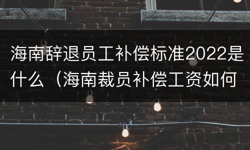 海南辞退员工补偿标准2022是什么（海南裁员补偿工资如何计算）