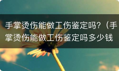 手掌烫伤能做工伤鉴定吗?（手掌烫伤能做工伤鉴定吗多少钱）