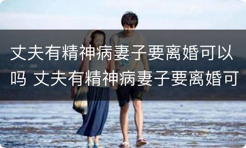 丈夫有精神病妻子要离婚可以吗 丈夫有精神病妻子要离婚可以吗女方