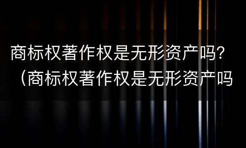 商标权著作权是无形资产吗？（商标权著作权是无形资产吗）