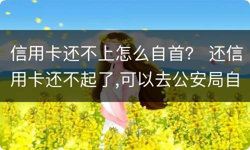信用卡还不上怎么自首？ 还信用卡还不起了,可以去公安局自首不