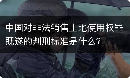 中国对非法销售土地使用权罪既遂的判刑标准是什么？