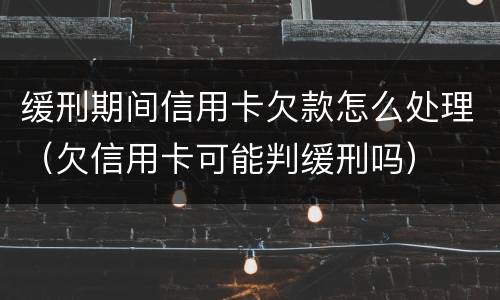 缓刑期间信用卡欠款怎么处理（欠信用卡可能判缓刑吗）