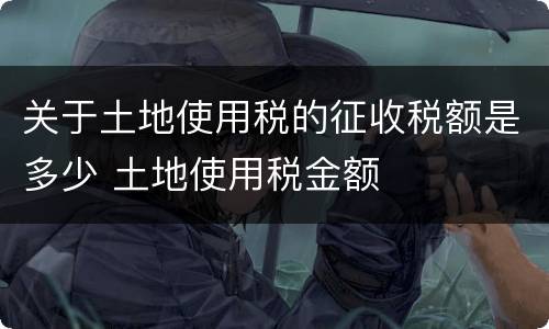 关于土地使用税的征收税额是多少 土地使用税金额