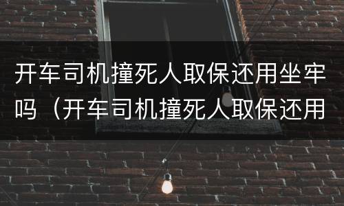开车司机撞死人取保还用坐牢吗（开车司机撞死人取保还用坐牢吗现在）