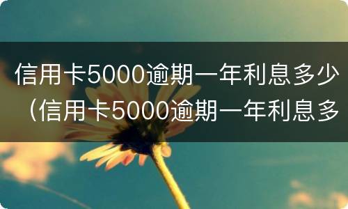 信用卡5000逾期一年利息多少（信用卡5000逾期一年利息多少啊）
